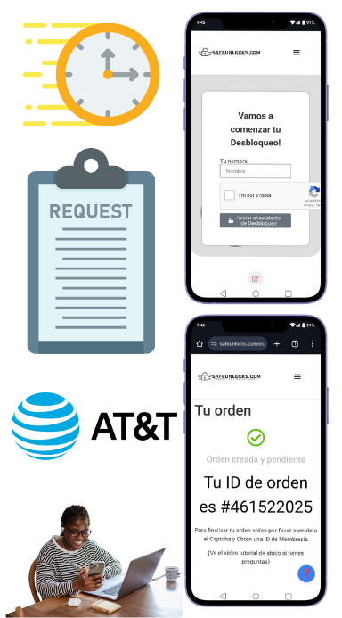 Genera tu código de desbloqueo de red AT&T 100% en línea 7 Desbloqueo de equipos con SafeUnlocks