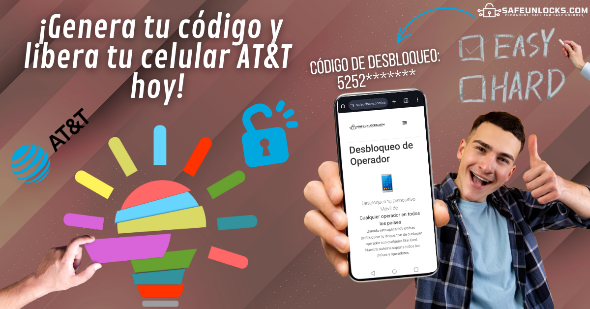 Genera tu codigo de desbloqueo de red ATT 100 en linea