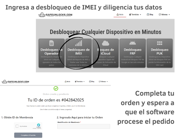 ¿Cómo desbloquear IMEI Colombia por no registro o reporte? 6 Ingresa a desbloqueo de IMEI y diligencia tus datos
