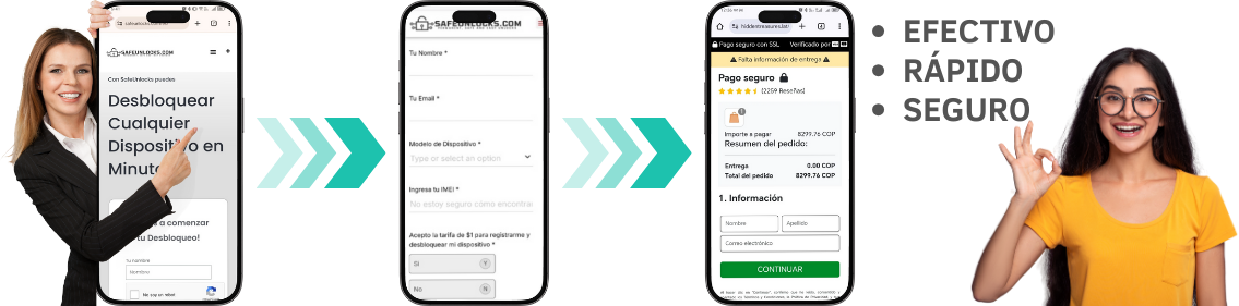 Aprende a desbloquear IMEI Movistar Colombia — Guía 2025 4 Cómo liberar el IMEI de tu celular Movistar Colombia con SafeUnlocks