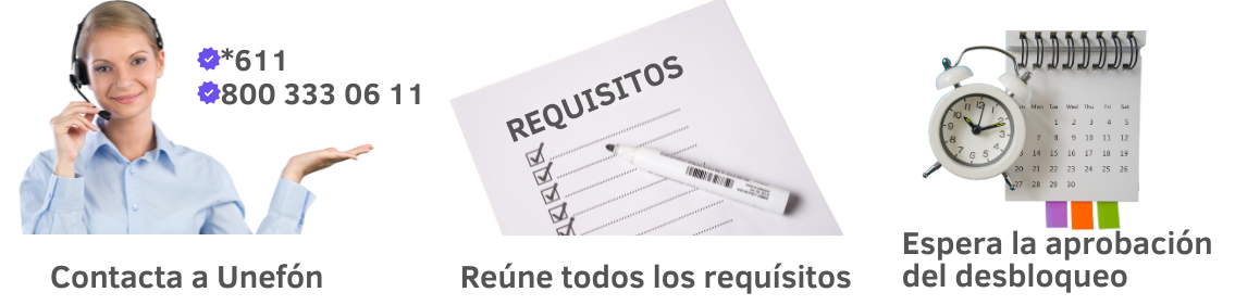 3 formas de liberar o desbloquear IMEI Unefon | Cualquier reporte 2 ¿Cómo desbloquear un celular Unefon directo con la compañía (1)