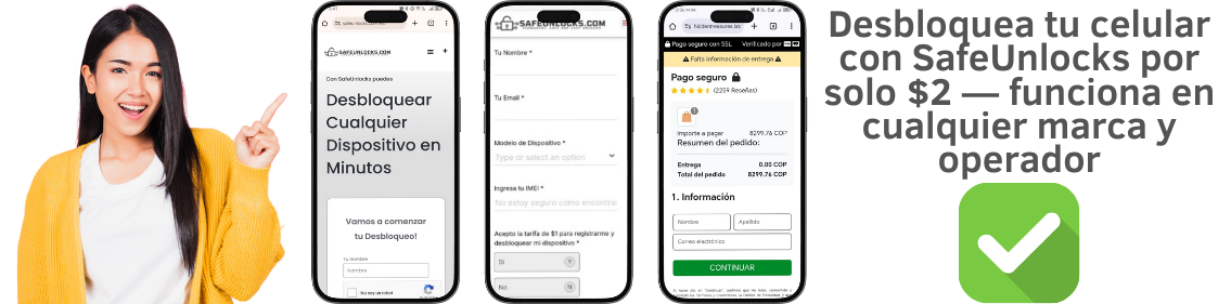Cómo Desbloquear IMEI Claro Ecuador por no registro o reporte 7 Paso a paso para desbloquear tu celular con SafeUnlocks