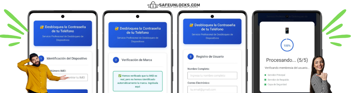 Como desbloquear un celular sin saber la contrasena Xiaomi con la ayuda de SafeUnlocks 2