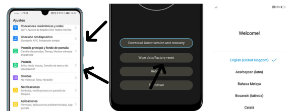 ¿Cómo desbloquear un celular sin saber la contraseña Huawei? 6 Reinicio de dispositivos