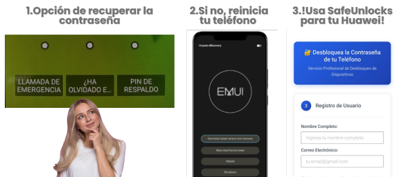 ¿Cómo desbloquear un celular sin saber la contraseña Huawei? 4 ¿Hay alguna forma de recuperar el PIN o patrón de mi móvil Huawei?