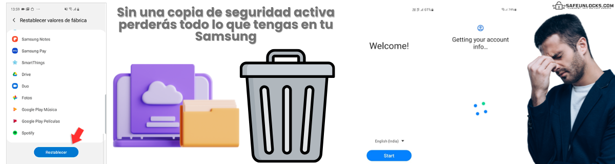 ¿Qué datos puedes llegar a perder si reinicias el teléfono para borrar la contraseña?