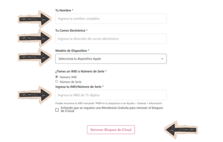 Paso 2: Ingresar información de contacto