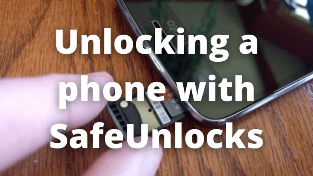 Unlocking a phone with SafeUnlocks