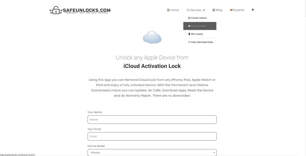 App for iCloud Unlock