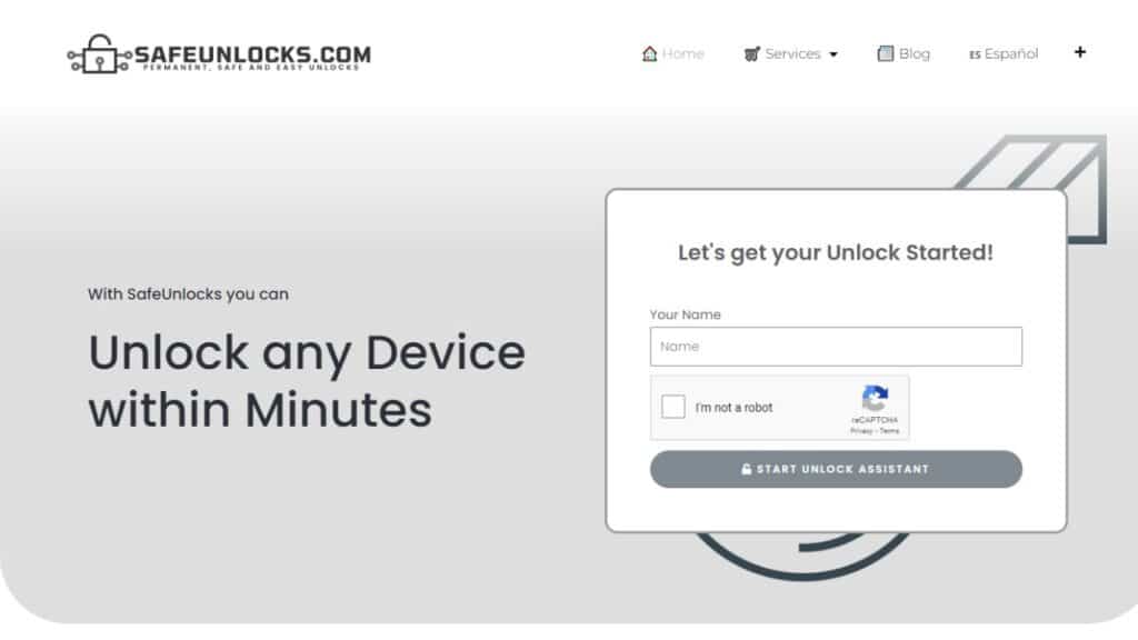 SafeUnlocks remove the iCloud activation lock