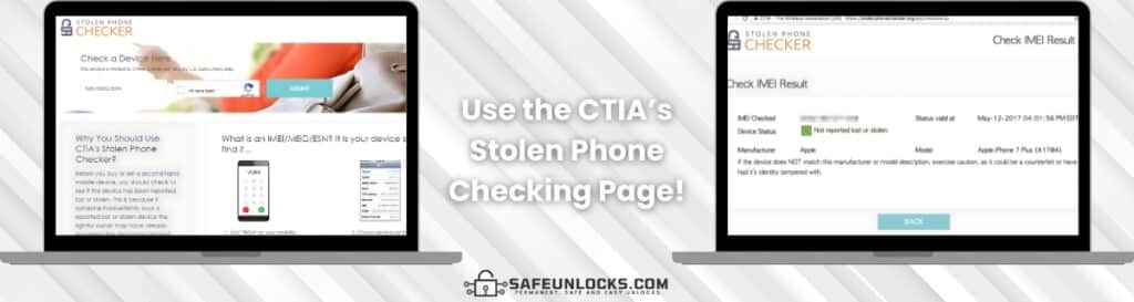 Use the CTIA's Stolen Phone Checker!