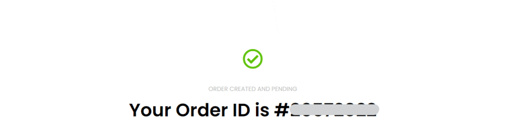 Order placed