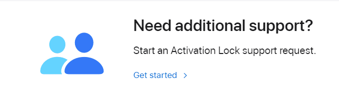 Activation Lock Support Request