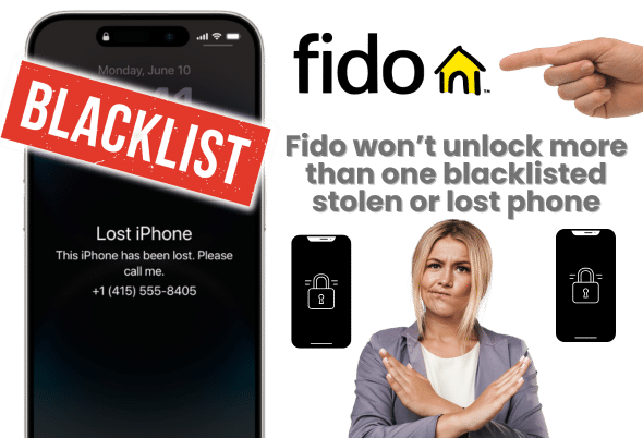 Can Fido Unlock more than one Phone from the Blacklist?