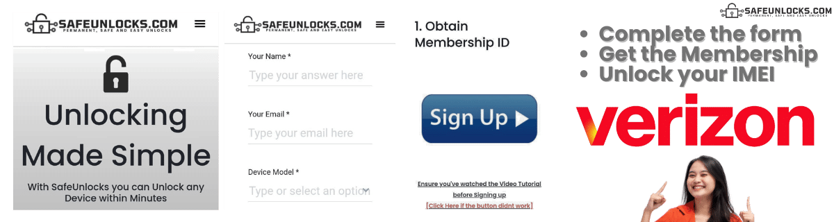 Unlock the IMEI on Verizon using the SafeUnlocks Tool!