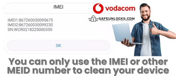 Can I use something else besides the IMEI to Clean a Blacklisted Vodacom Phone?