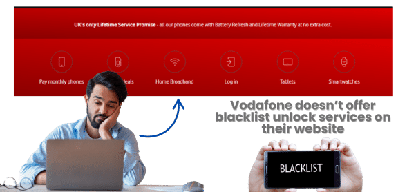 Does Vodafone Have an Unlock Page for Blacklisted IMEI?