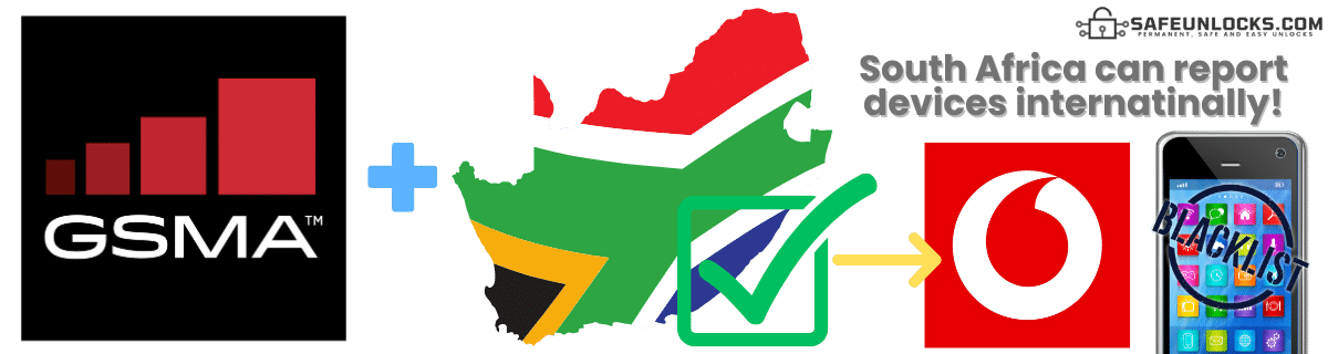 Does the Blacklist IMEI Report Group include South Africa?