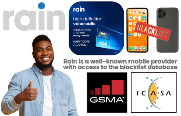 Is Rain a well-known Network Provider with access to the Blacklist Database