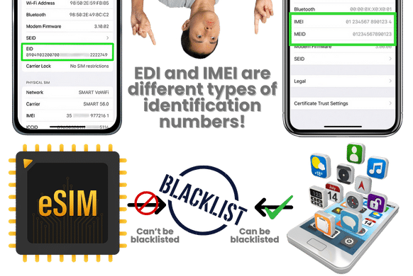 What are EID and IMEI and are they Related to the Reporting Database